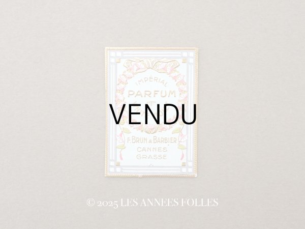 画像1: アンティーク 小さなパフュームラベル 白菫 IMPERIAL PARFUM WHITE VIOLET - F.BRUN & BARBIER - (1)