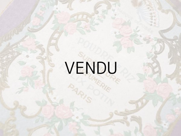 画像7: アンティーク パウダーボックス 薔薇のガーランド＆蝶々 POUDRE DE RIZ - PFELIX POTIN PARIS - (7)