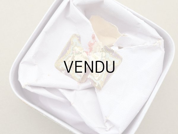 画像13: アンティーク パウダーボックス 薔薇のガーランド＆蝶々 POUDRE DE RIZ - PFELIX POTIN PARIS - (13)