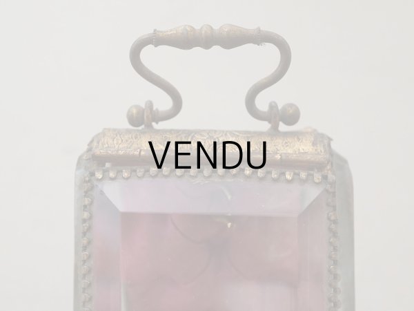 画像6: アンティーク 懐中時計 & ジュエリーボックス ワインレッドのシルク製クッション (6)