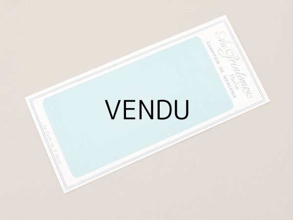 画像3: 未使用 アンティーク プランタン百貨店 生地サンプル用 台紙 6枚セット- AU PRINTEMPS - (3)