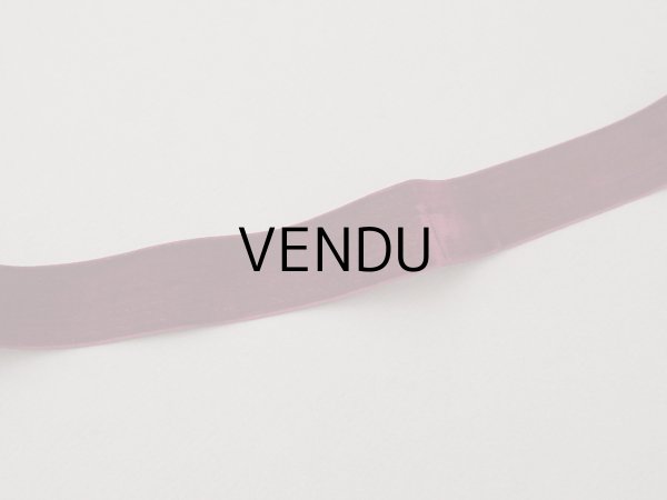 画像4: 19世紀末 アンティーク シルク製 ベルベットリボン ボルドー 3.1m 幅28mm  (4)
