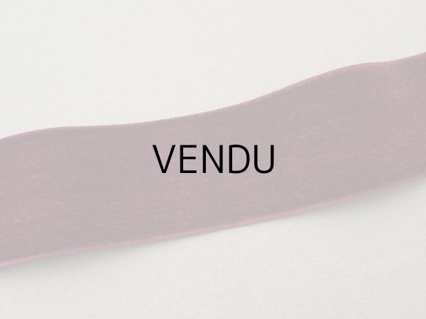 画像3: 19世紀末 アンティーク シルク製 ベルベットリボン ボルドー 3.1m 幅28mm  (3)