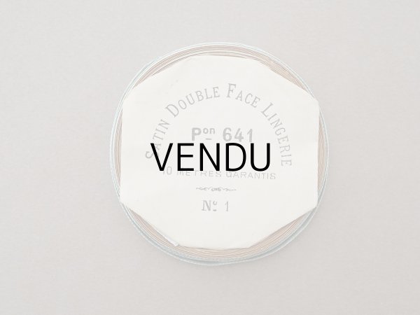 画像5: アンティーク 極細 サテンリボン 5mm幅 パウダーブルー 3.7m  SATIN DOUBLE FACE LINGERIE PON 641 N 2 (5)