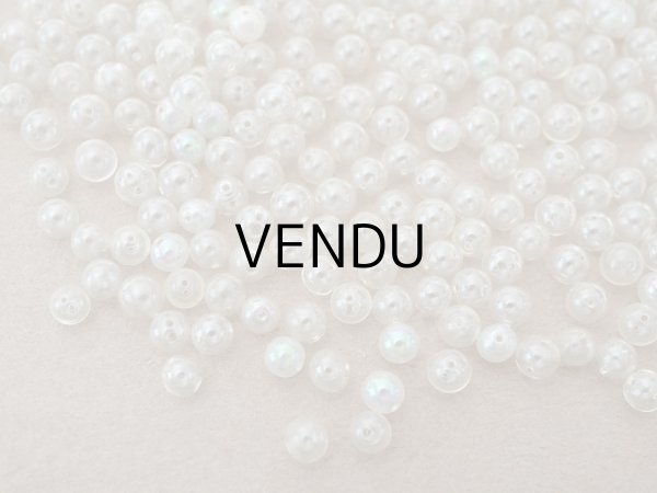 画像3: アンティーク スフレビーズ オーロラ加工  極小 吹きガラス製 ビーズ 4mm  53g (3)