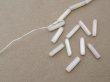 画像7: アンティーク ガラスビーズ オーロラ加工 オフホワイト 3〜4×13〜14mm 約240ピース (7)