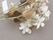 画像5: アンティーク 大きなブーケ シルクベルベットの布花 アイボリー ラベル付 (5)