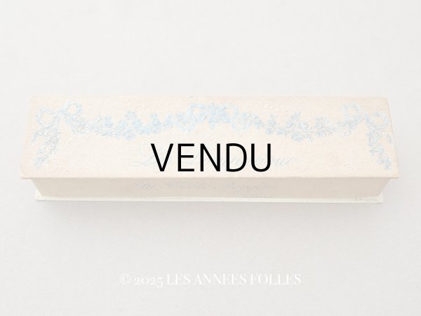 画像1: アンティーク お菓子箱 薔薇＆リボンのガーランド BONBONS LES POMPADOUR - AU FIDELE BERGER PARIS  - (1)