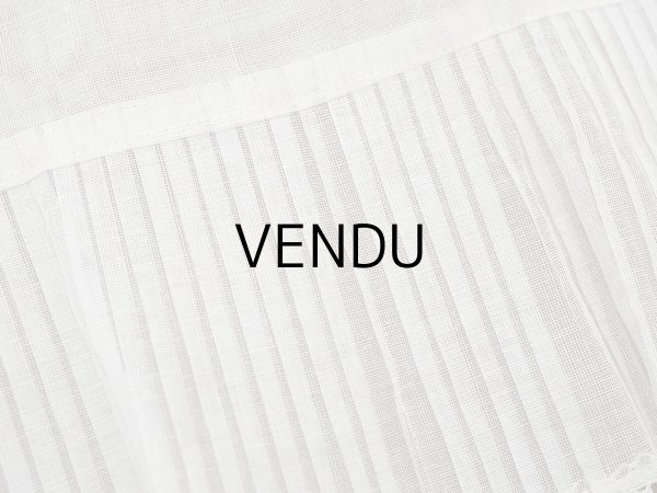 画像6: アンティーク 幅広 ドレスの裾  プリーツ入り レース付 1.3m 20.2cm幅 コットンオーガンジー (6)