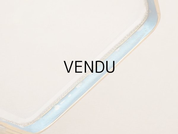 画像16: 19世紀中頃 アンティーク 大きなジュエリーケース スモーキーブルーのシルククッション 20.2×17.5cm (16)