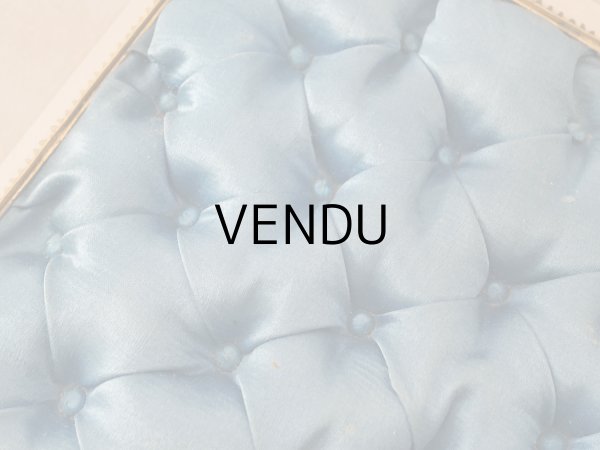 画像8: 19世紀中頃 アンティーク 大きなジュエリーケース スモーキーブルーのシルククッション 20.2×17.5cm (8)