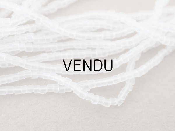 画像4: アンティーク 半透明 シードビーズ ホワイト ガラスビーズ (4)