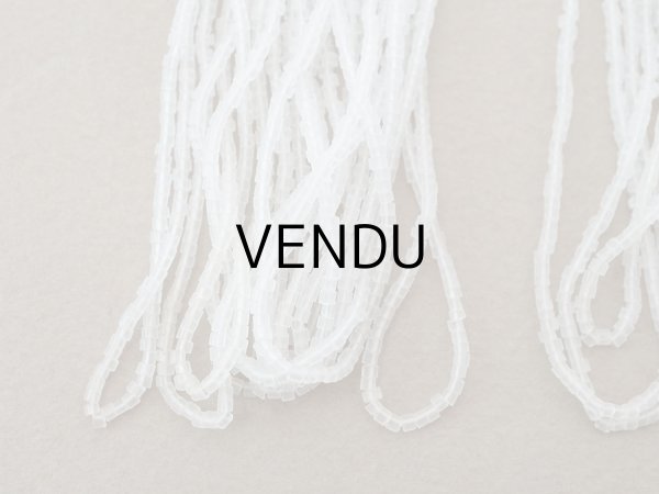 画像6: アンティーク 半透明 シードビーズ ホワイト ガラスビーズ (6)