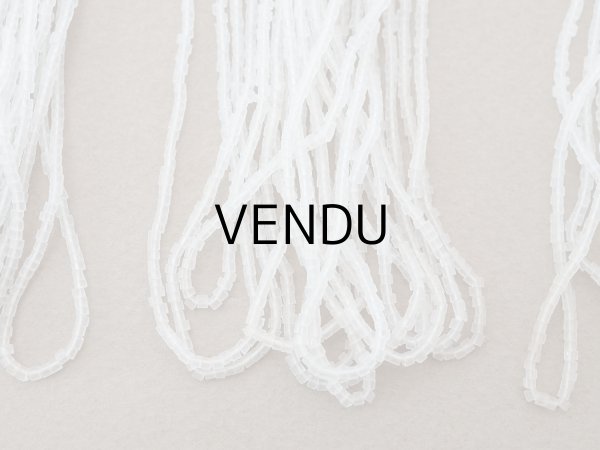 画像7: アンティーク 半透明 シードビーズ ホワイト ガラスビーズ (7)