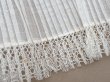 画像8: アンティーク 幅広 ドレスの裾  プリーツ入り レース付 1.3m 20.2cm幅 コットンオーガンジー (8)