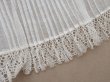 画像4: アンティーク 幅広 ドレスの裾  プリーツ入り レース付 2.48m 20.2cm幅 コットンオーガンジー (4)