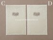 画像9: 未使用 アンティーク メニューカード モノグラム&薔薇のガーランド エンボス加工  (9)