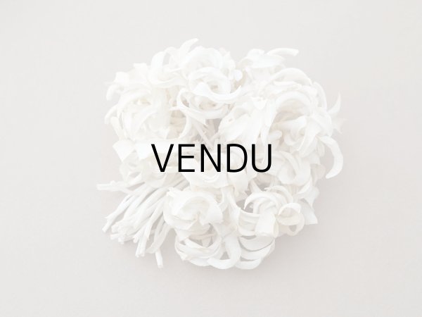 画像2: アンティーク ヒヤシンスの布花 オフホワイト (2)