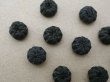 画像2: アンティーク ドール用 8mm シルク製 黒 くるみボタン 黒 極小 10ピースのセット (2)