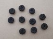 画像4: アンティーク ドール用 8mm シルク製 黒 くるみボタン 黒 極小 10ピースのセット (4)