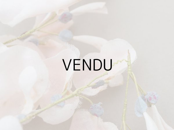 画像37: アンティーク 布花 大きなブーケ パウダーピンク (37)