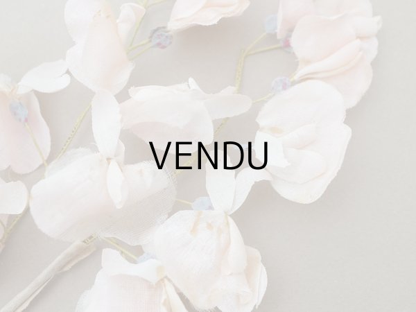 画像34: アンティーク 布花 大きなブーケ パウダーピンク (34)