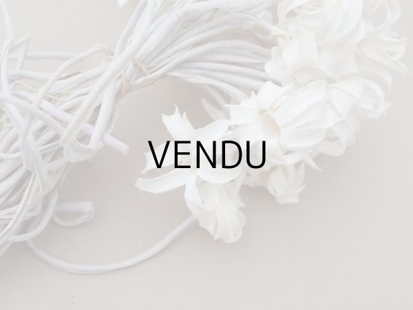 画像7: アンティーク ヒヤシンスの布花 大きなブーケ オフホワイト (7)