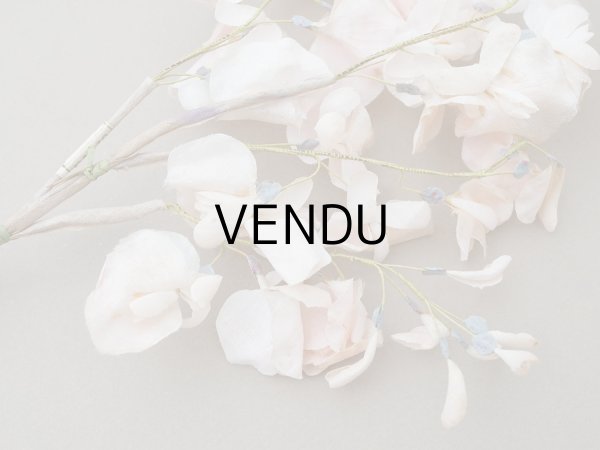 画像13: アンティーク 布花 大きなブーケ パウダーピンク (13)