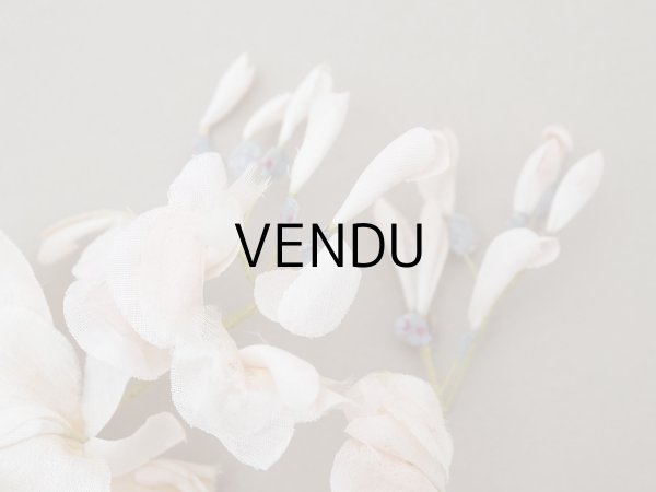 画像23: アンティーク 布花 大きなブーケ パウダーピンク (23)