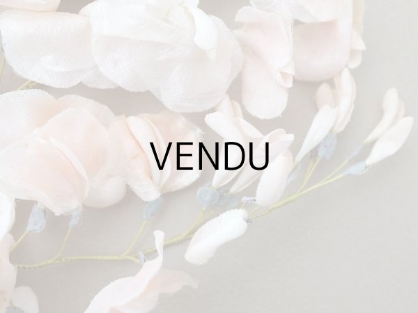 画像11: アンティーク 布花 大きなブーケ パウダーピンク (11)