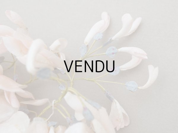 画像5: アンティーク 布花 大きなブーケ パウダーピンク (5)