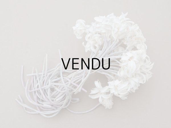 画像6: アンティーク ヒヤシンスの布花 大きなブーケ オフホワイト (6)