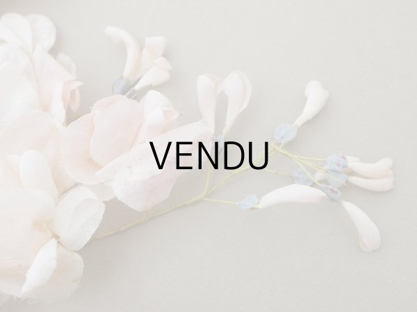 画像29: アンティーク 布花 大きなブーケ パウダーピンク (29)