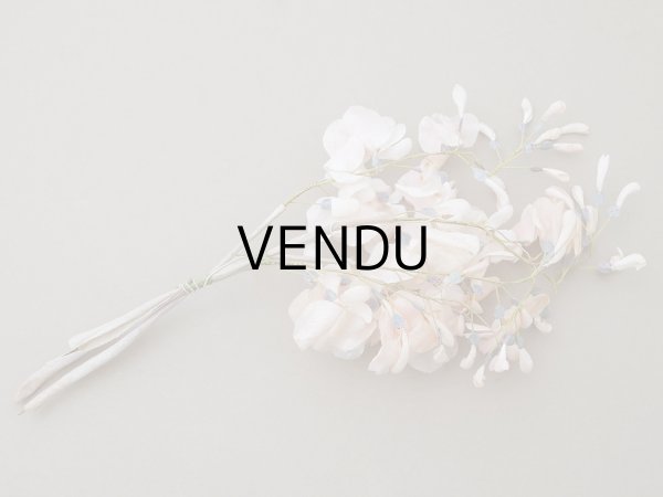 画像6: アンティーク 布花 大きなブーケ パウダーピンク (6)