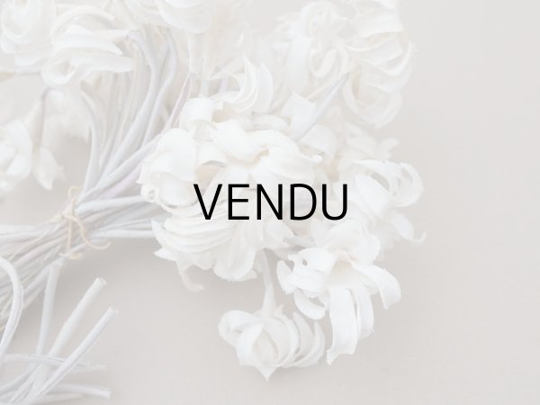 画像5: アンティーク ヒヤシンスの布花 大きなブーケ オフホワイト (5)