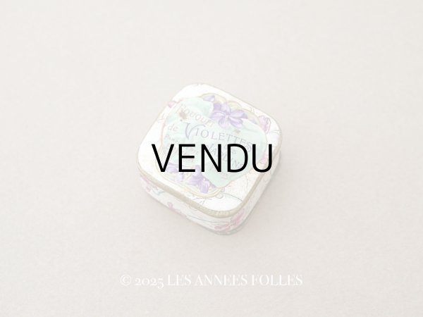 画像1: アンティーク 小さなパウダーボックス BOUQUET DE VIOLETTES DES JARDINS - ERIZMA PARIS - (1)