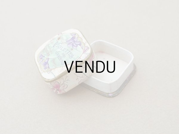 画像6: アンティーク 小さなパウダーボックス BOUQUET DE VIOLETTES DES JARDINS - ERIZMA PARIS - (6)