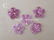 画像7: アンティーク 布花材料 ベルベットの花びら 花芯付き 5ピースのセット 約4.3cm 布花 ライラック色 (7)