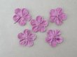 画像9: アンティーク 布花材料 ベルベットの花びら 花芯付き 5ピースのセット 約4.3cm 布花 ライラック色 (9)