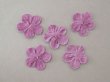 画像6: アンティーク 布花材料 ベルベットの花びら 花芯付き 5ピースのセット 約4.3cm 布花 ライラック色 (6)
