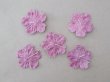 画像6: アンティーク 布花材料 ベルベットの花びら 花芯付き 5ピースのセット 約4cm 布花 ライラック色 (6)