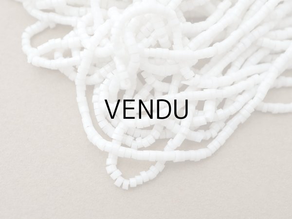 画像5: アンティーク シードビーズ クリスタルガラス製 ホワイト ガラスビーズ 71〜73g (5)