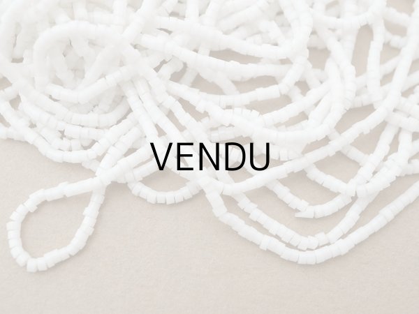 画像6: アンティーク シードビーズ クリスタルガラス製 ホワイト ガラスビーズ 71〜73g (6)