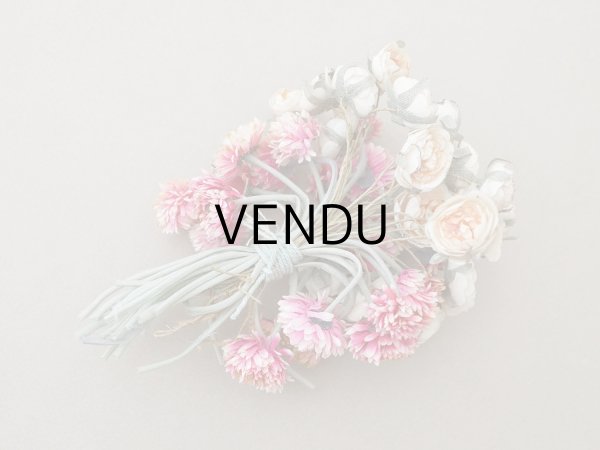 画像10: アンティーク 薔薇＆デイジーの布花 ブーケ 約44輪 (10)