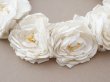 画像7: アンティーク 白薔薇のティアラ 布花 花冠 オフホワイト (7)