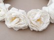 画像10: アンティーク 白薔薇のティアラ 布花 花冠 オフホワイト (10)
