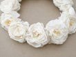 画像4: アンティーク 白薔薇のティアラ 布花 花冠 オフホワイト (4)