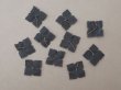 画像3: アンティーク 布花材料 ベルベットの花びら 花芯付き 10ピースのセット 約3cm 布花 黒 (3)