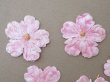 画像2: アンティーク 布花材料 ベルベットの花びら 花芯付き 5ピースのセット 約4cm 布花 ピンク (2)