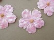 画像3: アンティーク 布花材料 ベルベットの花びら 花芯付き 5ピースのセット 約4cm 布花 ピンク (3)